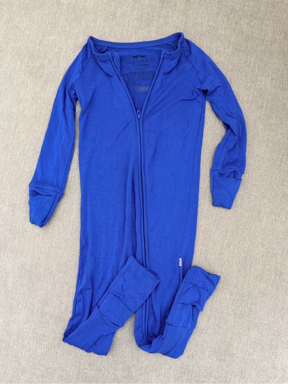 Little Sleepies Royal Blue Zip One-Piece Pajama